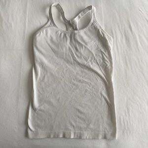 Lululemon Athletica Cream Ribbed Tank Top